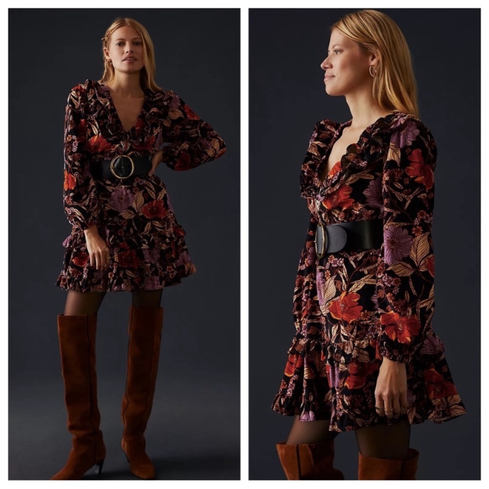Anthropologie Pilcro Tiered Corduroy Dress NWT